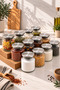 Prestige 12-Piece 500 ml Metal Vacuum Lid Glass Spice Jar Set – with Label Gift