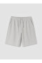 Xside Gray Loose Fit Gabardine Men's Shorts - 5