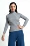 Striped Solid Sweater with Long Sleeves - 5