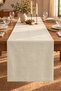Ecru Runner Bohemian Tablecloth 100% Linen Decorative Wedding Party Promise Engagement Decoration Hotel - 3