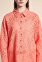 Longline Patterned Openwork Shirt with Long Sleeves - 4