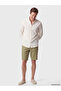 Southblue Khaki Regular Fit Linen Blend Men's Shorts - 2