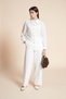 Longline Patterned Openwork Shirt with Long Sleeves - 4