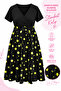 Plus Size V-Neck Polka Dot Belted Pocket Short Sleeve Women's Dress - 2