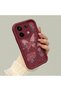 Redmi Note 13 Pro 5g Compatible Rose Butterfly Case, Burgundy Background Romantic Heart Line Motif - 2