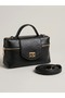 Mini Soft Leather Look Gold Lock Detailed Crossbody Women's Bag - 4