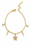 Ysx Star Flower Pearl Charm Bracelet