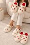 3-Piece Cherry - Strawberry - Heart Embroidered Plush Closed Toe 3 cm Sole Home Slipper Set - 5