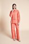 Longline Patterned Openwork Shirt with Long Sleeves - 3