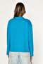 Niven Women's Snap Closure Long Sleeve Petrol Blue T-Shirt - 6