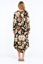 Women's Plus Size, Black, Asymmetrical Hemline, Long Sleeve Viscose Dress 65N39633 - 8