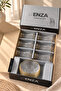 Hisar 12 Piece Tea Set Gold Gilded Fluted Glass Tea Cup Set - 3