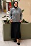 Knitwear Cardigan with Pearl Embellished Collar and Pearl Buttons - 3