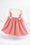 Baby Girl Dress Set Lace Collar Floral Detailed Suspender Skirt Dress Long Sleeve 6 9 12 18 24 Months - 7