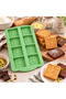 8-Piece Square Patterned Silicone Cake and Chocolate Mold – Cookie, Brownie, and Dessert Mold - 2
