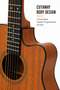 41 Inch Acoustic Guitar with Gig Bag, Full Size 6-String Cutaway Guitar - 4