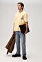 Asela Men's Short Sleeve Yellow T-Shirt with Embroidery Detail on Front and Back - 6