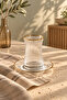 Hisar 12 Piece Tea Set Gold Gilded Fluted Glass Tea Cup Set - 4