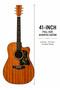 Heritage Bloom 41 Inch Acoustic Guitar, Full Size 6-String Cutaway Guitar - 2