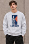 Men's London City Edition Written Crew Neck Casual Regular Fit Sweatshirt