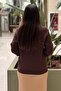 Pearl Embroidered Collar Knitted Patterned Knitwear Tunic - 4