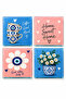 Glass Coaster |   Mavina |   4-Piece Set |   10cm X 10cm - 6