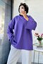 Volan Kol Basic Oversize Tunic – Lilac