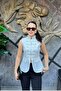 Hakim Collar Gold Button Detailed Zippered Vest Sun500 - 5