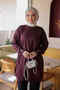 Plum Flower Embroidered Cold Yarn Knitwear Tunic - 4