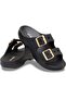 Saturday Metallic Buckle Women's Slippers 213316-001 Black - 2