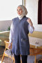 Smoked Zippered Angora Soft Knitwear Vest