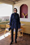 Navy Blue Chiffon Detailed Soft Knitwear Cardigan - 2