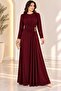 Double-Breasted, Crew-Neck, Draped Shoulders, Buckle Accessory Detailed Dress