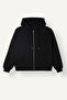 Relax Fit Hooded Zippered Basic Black Women's Jacket D8717Ax/Bk81 - 3
