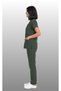 Women's Envelope Collar Turquoise Petrol Blue Saks Blue Bitter Green Terycotton Doctor & Nurse Scrubs Set - 4
