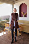Brown Bow Buttoned Felt Vest - 2