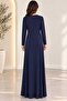 Double-Breasted, Crew-Neck, Draped Shoulders, Buckle Accessory Detailed Dress - 2