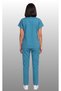 Women's V-Neck Bat Sleeve Terycotton Turquoise, Saks Blue, Midnight Blue, Eggplant Purple Nurse Scrubs Set - 5