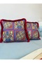 Milano Sole Alessi Double-Sided Cotton Tassel Throw Pillow Cover – 2 Pieces, Lined (43×43 cm) - 2