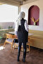 Black Bow Buttoned Felt Vest - 5