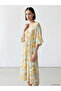 Nevavm Double-Breasted Collar Patterned Dress with a Difference - 3