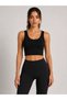 Women's Black Sports Crop Tank Top