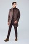 Men's Relaxed-Fit Premium Wool Cashmere Coat Brown 4351Dngr - 3