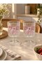 2-Piece Pink Bow Detailed Glass Dessert Presentation Cup Set - Magnolia and Ice Cream Bowl Flute - 3