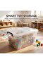 Clear Plastic Box 55-Liter Capacity with Tight Lid and Handles|Stackable Organizer Box for Kitchen - 5