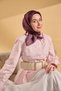 Twill Silk Minimal Scarf Plum 90X90 - 5