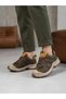 26K389 Women's Genuine Leather Lace-Up Thick Sole Sneaker Shoes