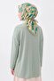 Soft Scarf Painterly Floral Green - 3