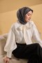 Twill Silk Mono Scarf White 90X90 - 4