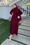Panter Corded Dress Burgundy